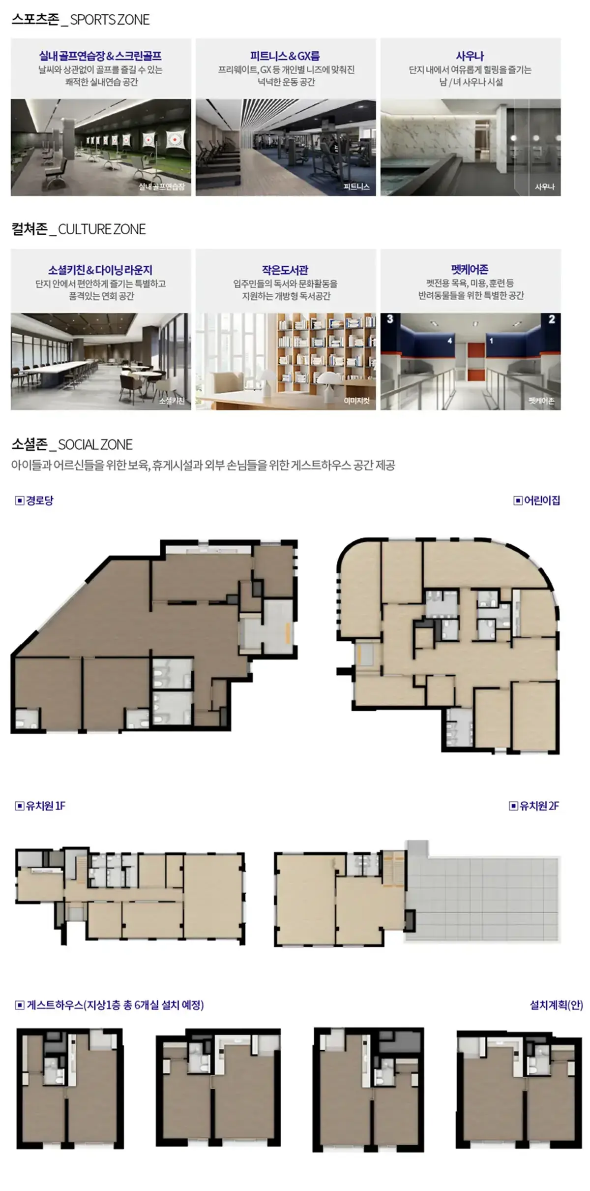 시설의 종류와 위치